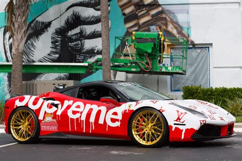 ferrari 488 louis vuitton supreme|Custom Supreme x Louis Vuitton Gear Now Includes Ferraris.